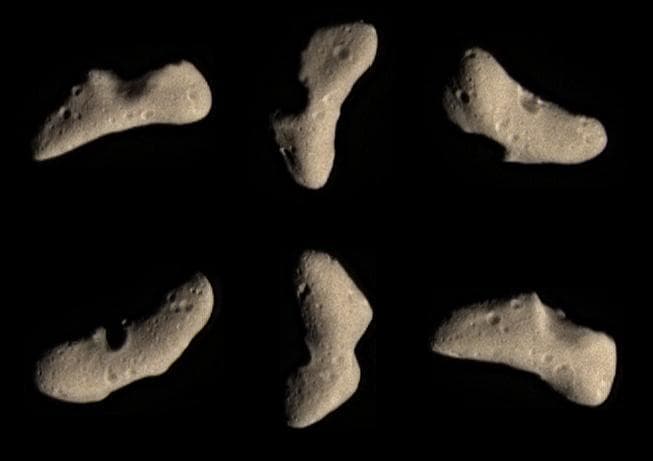 NASA image: Eros Bland Butterscotch Colors