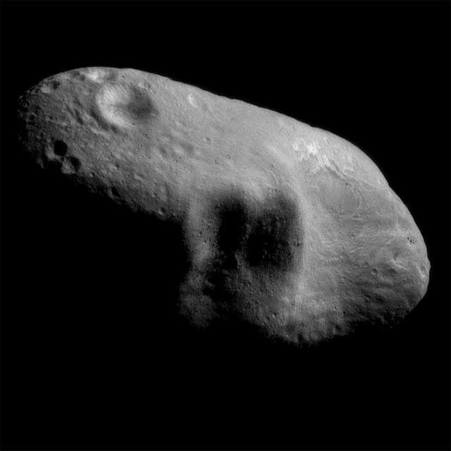 NASA image: Glimpses into Eros Shadows
