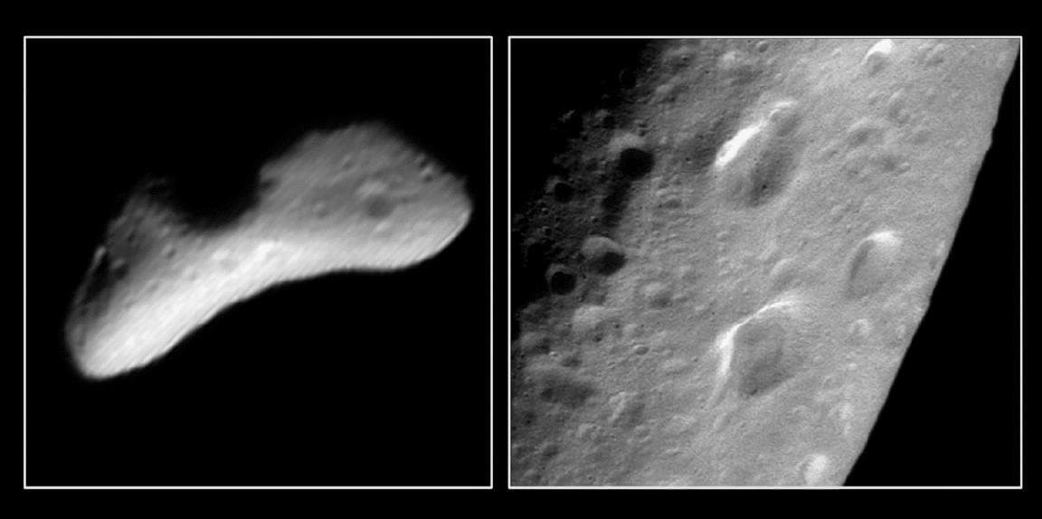 NASA image: A Trio of Craters on Eros