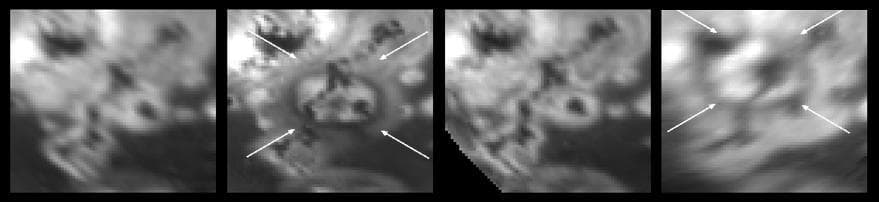 NASA image: Migrating Volcanic Plumes on Io