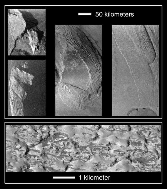 NASA image: Collapsing Mountains on Io
