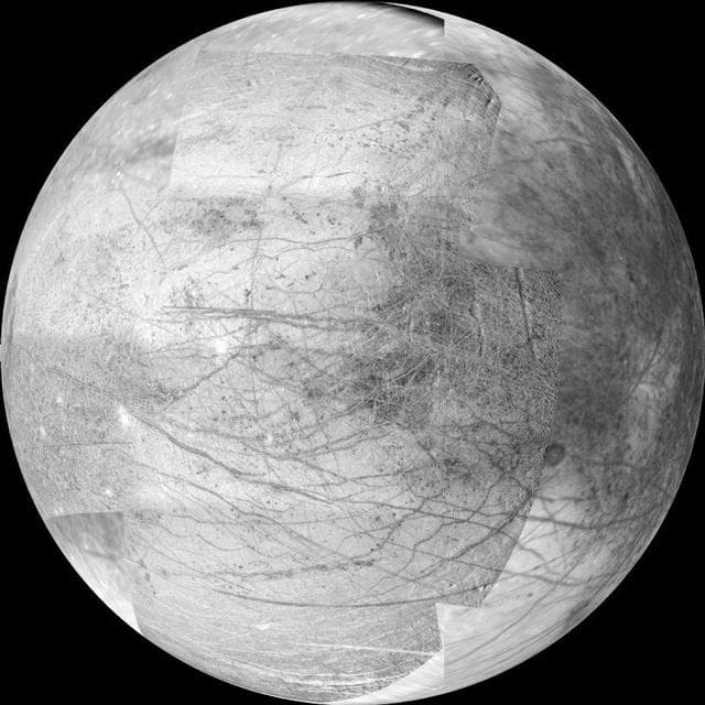 NASA image: Europa Jupiter-Facing Hemisphere