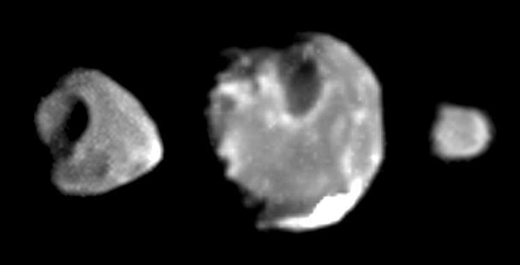 NASA image: Best images yet of Thebe, Amalthea and Metis