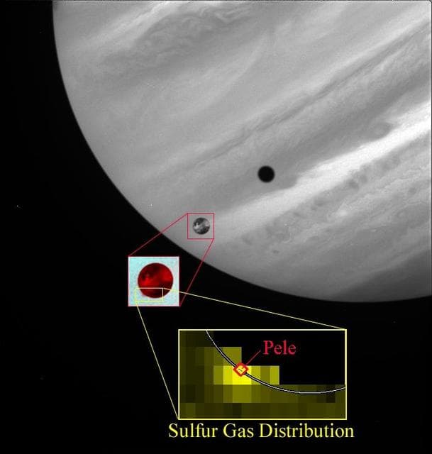 NASA image: Sulfur Gas in Pele Plume