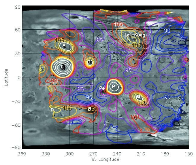 NASA image: Temperature Map of Io Night Side