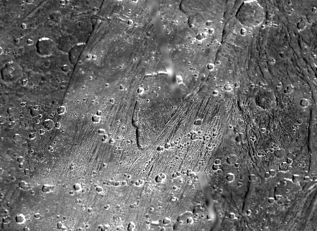 NASA image: Caldera-like depression on Ganymede