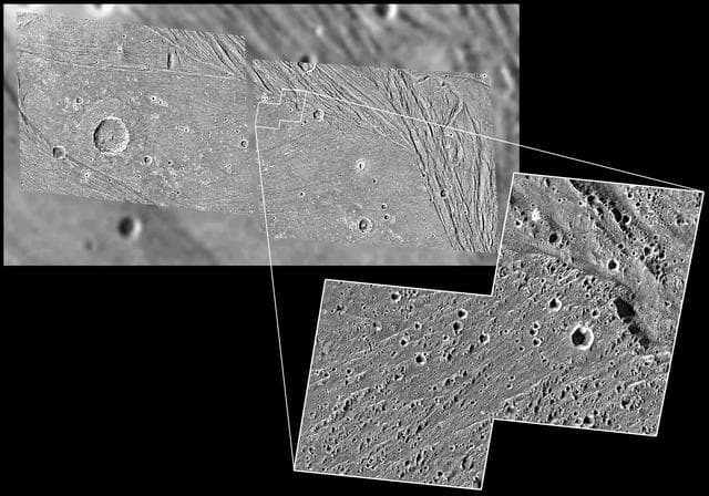 NASA image: Not-so-smooth Bright Terrain of Harpagia Sulcus