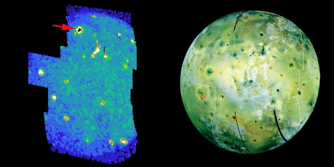 NASA image: Hot Spots on Io