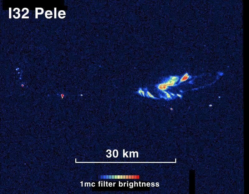 NASA image: Io Pele Glowing in the Dark