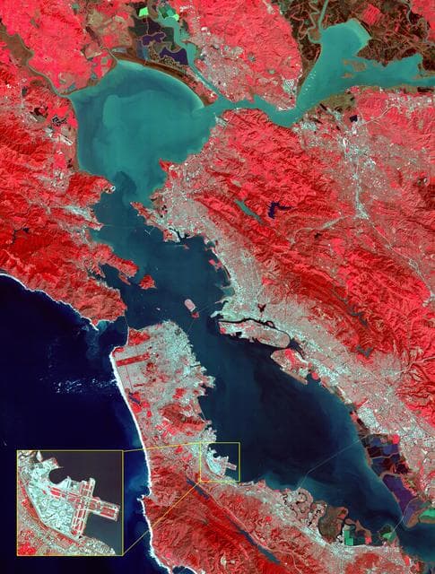 NASA image: ASTER Images San Francisco Bay Area