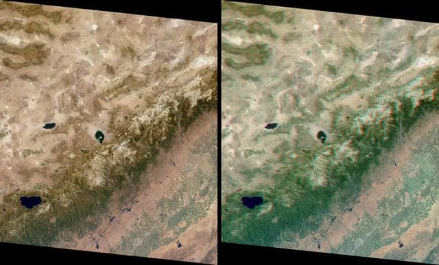 NASA image: MISR Sees the Sierra Nevadas in Stereo