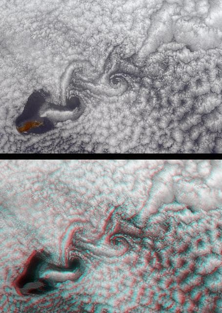 NASA image: Atmospheric Vortices near Guadalupe Island