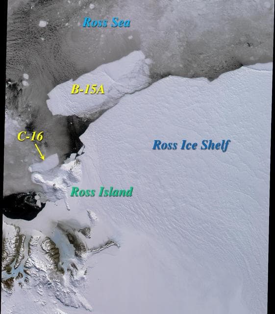 NASA image: Icebergs in the Ross Sea, Antarctica