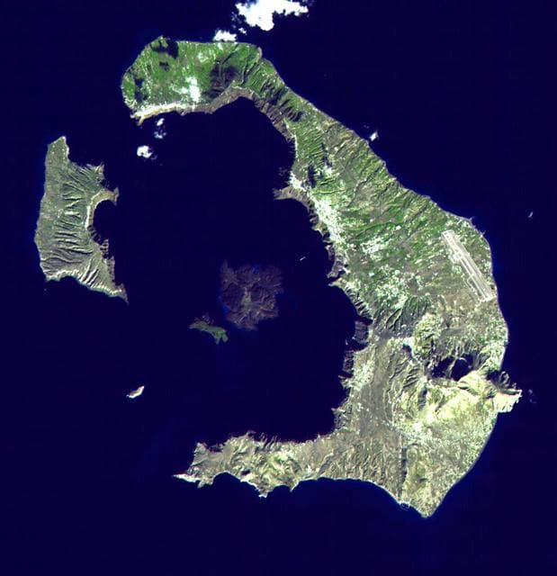 NASA image: Santorini, Greece