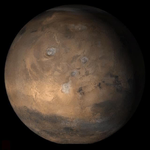 NASA image: Mars at Ls 25°: Tharsis