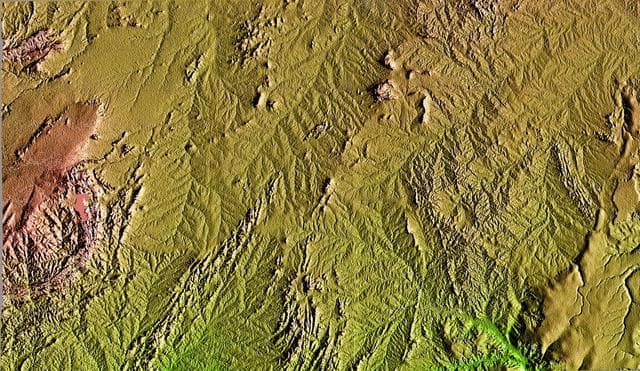 NASA image: Shaded Relief of Bahia State, Brazil