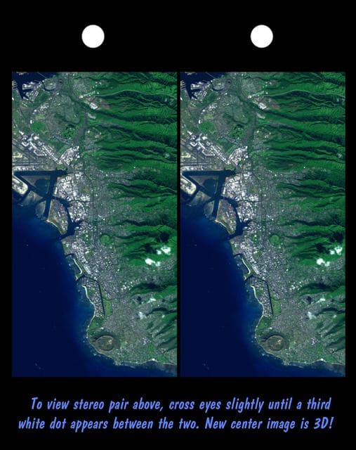 NASA image: Stereo Pair, Honolulu, Oahu