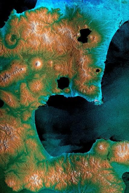 NASA image: Radar Image, Hokkaido, Japan