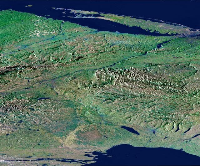 Perspective View, New York State, Lake Ontario to Long Island