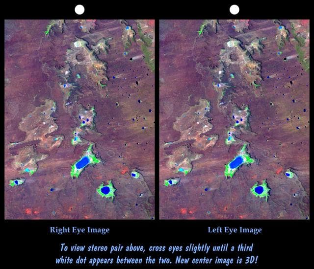 NASA image: SRTM Stereo Pair: Meseta de Somuncura, Patagonia, Argentina