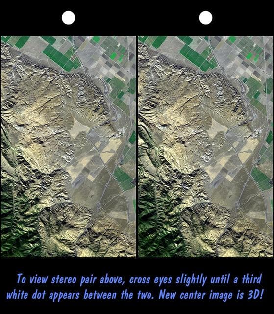 NASA image: SRTM Stereo Pair: Wheeler Ridge, California