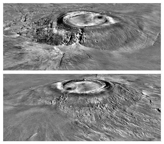 NASA image: Major Martian Volcanoes from MOLA - Arsia Mons