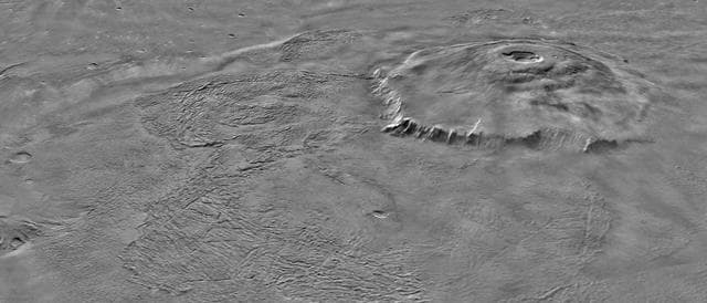 NASA image: Major Martian Volcanoes from MOLA - Olympus Mons
