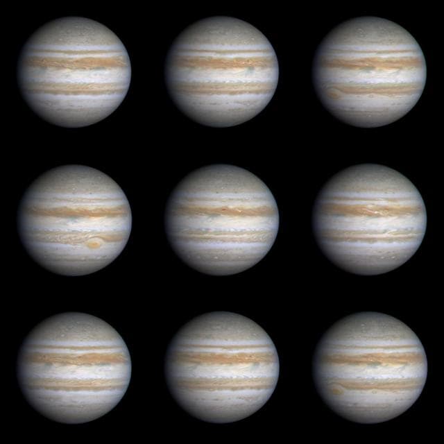 NASA image: Nine Frames as Jupiter Turns