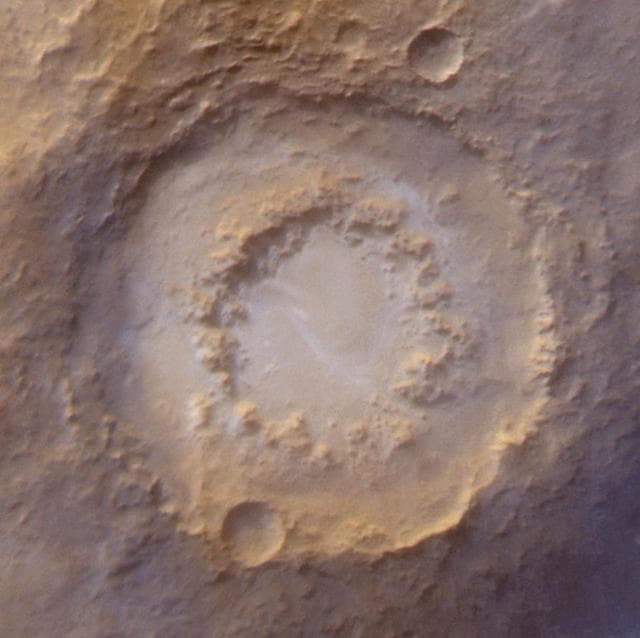 NASA image: The Frosted Craters of Northern Spring and Southern Autumn - Lowell Crater