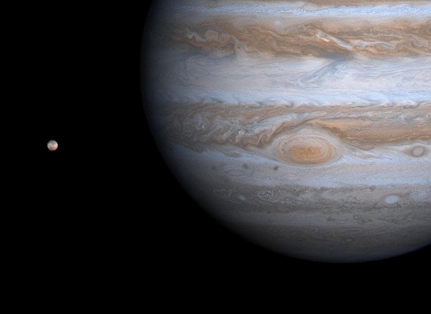 NASA image: Jupiter Eye to Io