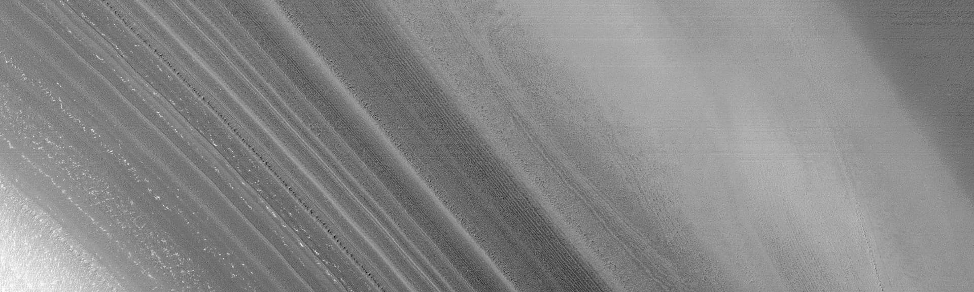 NASA image: Complex exposures of North Polar layered material