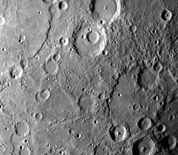 NASA image: Heavily Cratered Terrain at South Pole