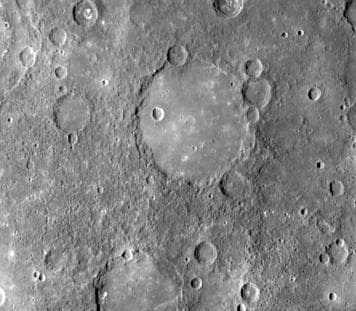 NASA image: Old Basin Filled by Smooth Plains