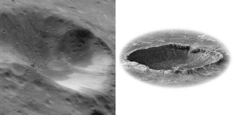 NASA image: Common Craters Earth and Eros