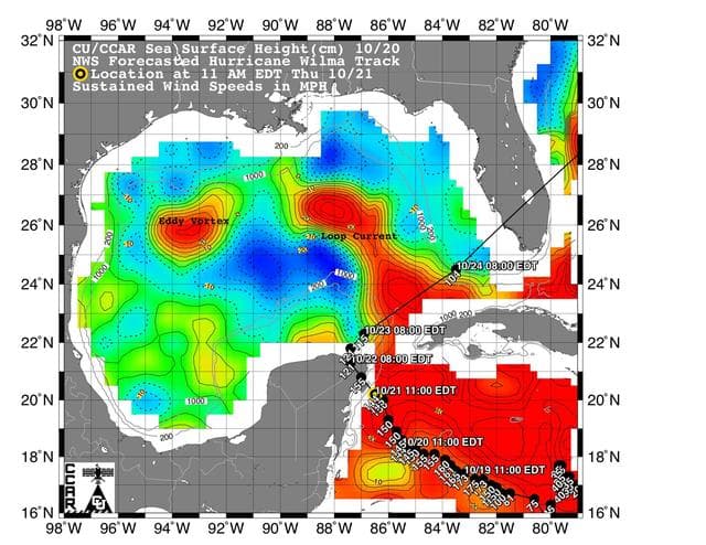 NASA image: Wilma Trek Through Warm Caribbean/Gulf Waters
