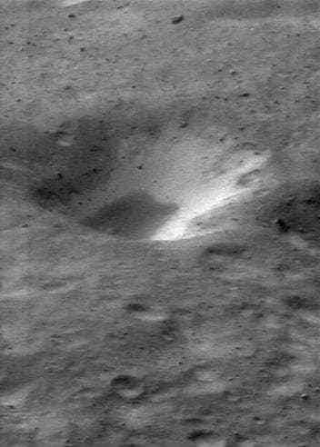 NASA image: Bright Crater Wall