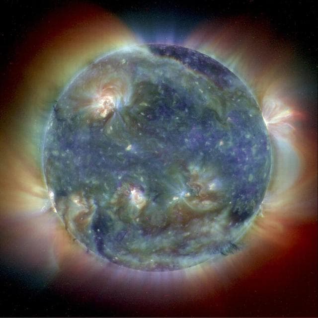 NASA image: Color Composite of Solar Features