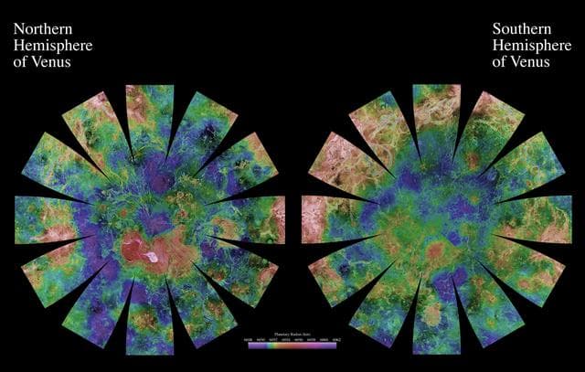 NASA image: Venus Hemispherical Globes