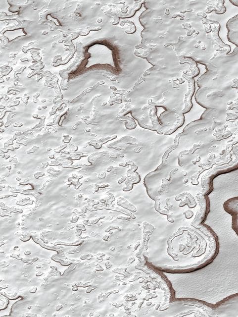 NASA image: MOC View of the Martian South Polar Residual Cap