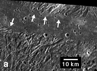 NASA image: Ridges and Troughs in Sippar Sulcus, Ganymede