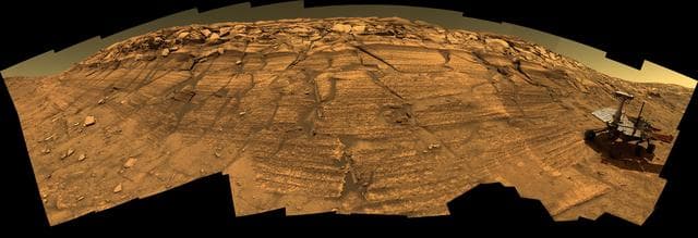 NASA image: Opportunity on Burns Cliff Simulated 