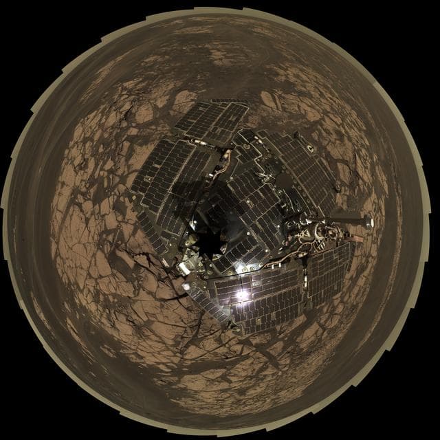 NASA image: Bird-Eye View of Opportunity at Erebus Polar