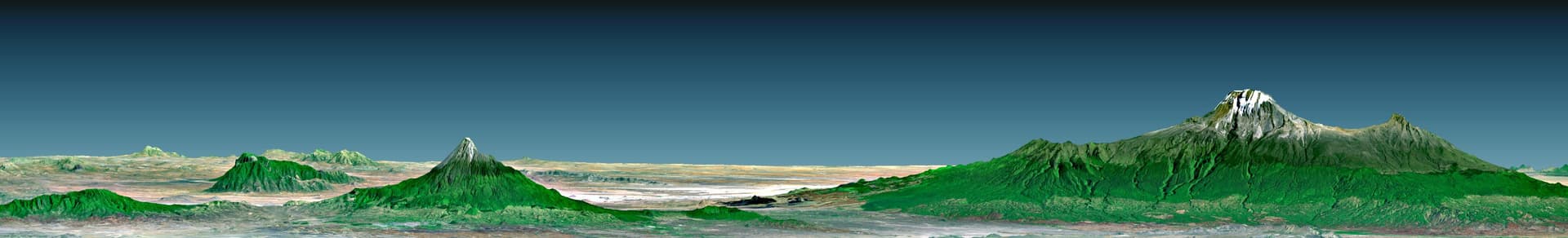 NASA image: Perspective with Landsat Overlay, Mount Kilimanjaro, Tanzania