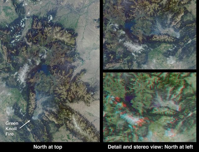 NASA image: Smoke over Jackson Hole, Wyoming