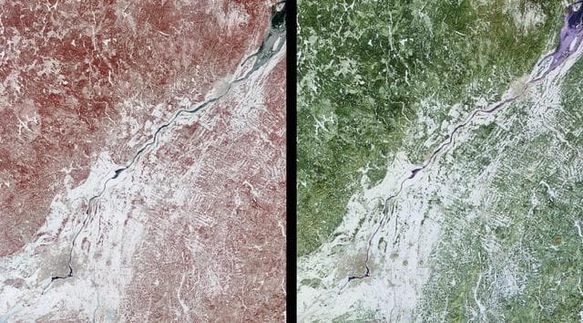 NASA image: Southern Québec in Late Winter