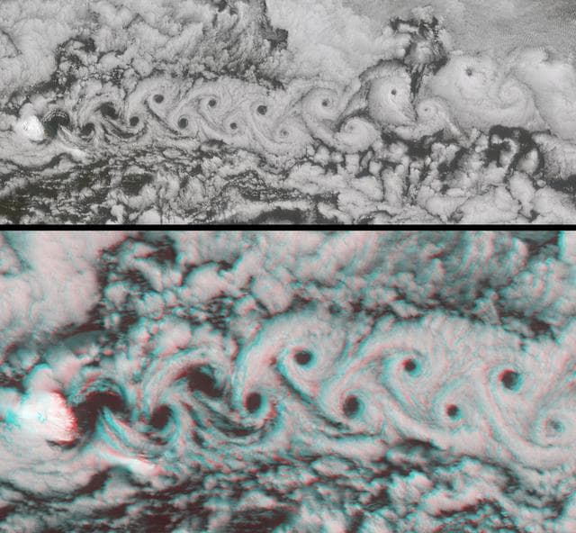 NASA image: A Vortex Street in the Arctic