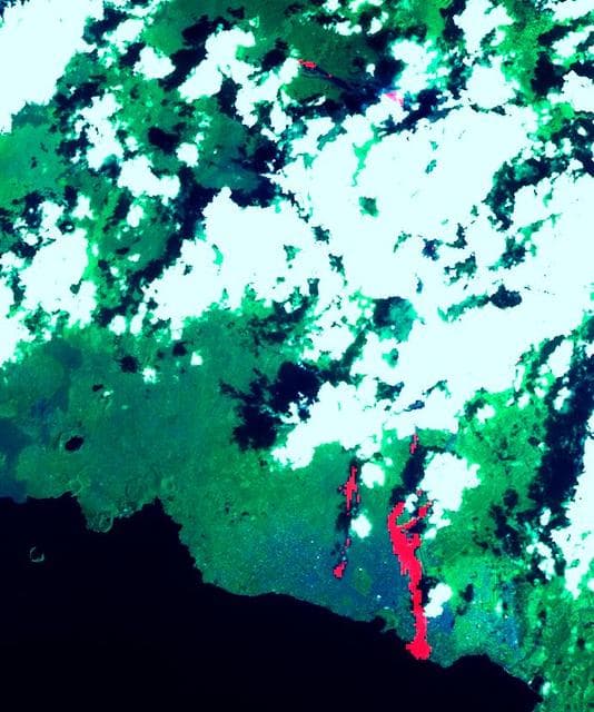 NASA image: Nyiragonga Volcano