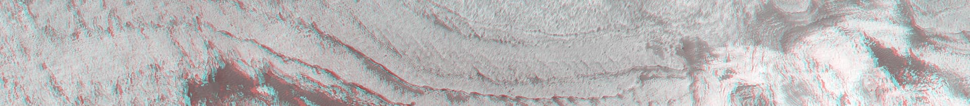 NASA image: Stereo View of Layer Outcrops in Iani Chaos