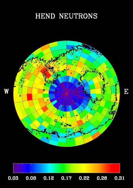 NASA image: Southern Hemisphere Neutron Map