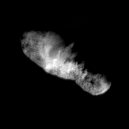 NASA image: Highest Resolution Comet Picture Ever Reveals Rugged Terrain - Deep Space 1